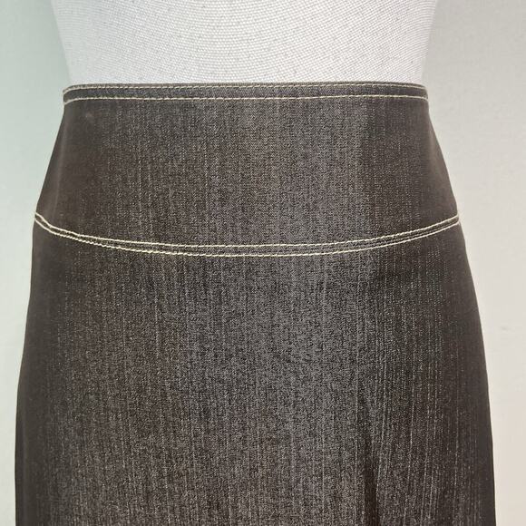 Cache Skirt size 6 Classic Brown Straight Pencil Knee Stretch Casual Career - Picture 3 of 9